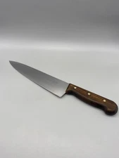 Vtg R.H. Forschner Co. Victorinox 430-10 Large Chef Knife W/ Large Wood Handle