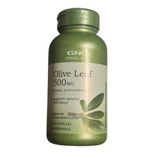 GNC Herbal Plus Olive Leaf 500mg Supplement 1...