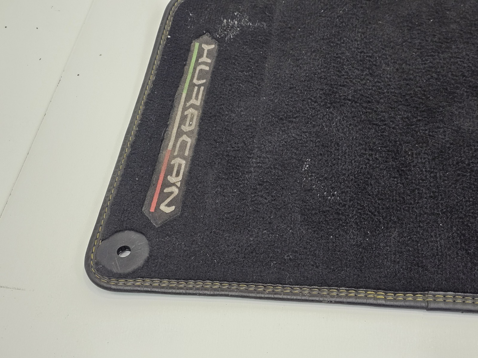 2015-2022 Lamborghini Huracan Black w/ Yellow Stitching Floor Carpet Mat Set OEM