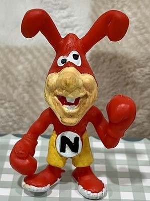 Vintage Dominos Pizza 2.5'' Avoid The Noid Red Boxing Gloves PVC Figure 1988