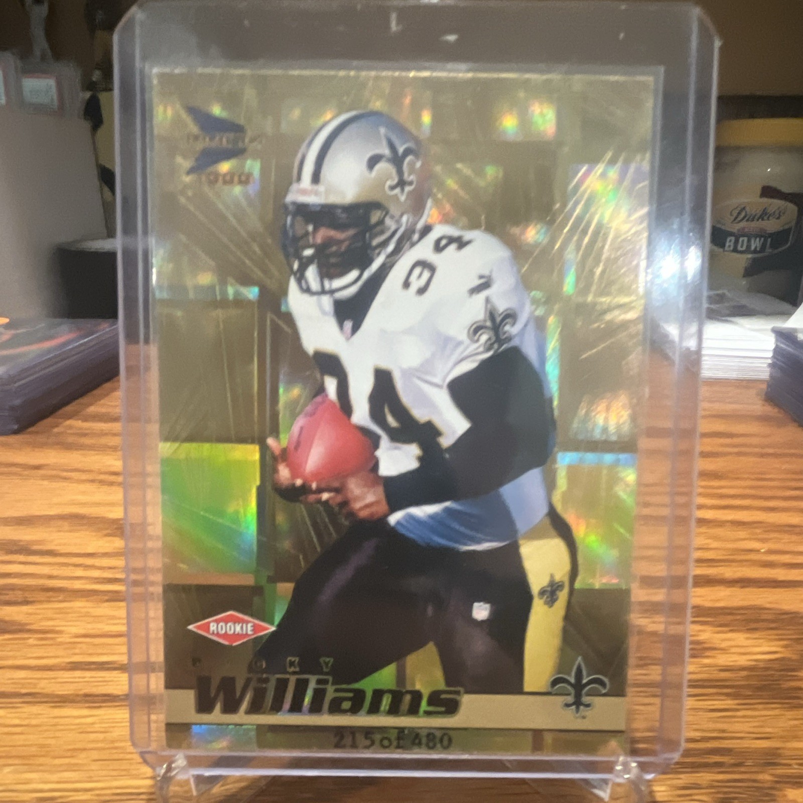 1999 Topps Prism Gold Ricky Williams Rookie New Orleans Saints Serial #215/480