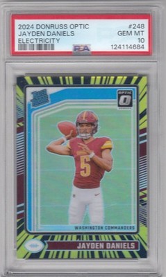 2024 Panini Donruss Optic Jayden Daniels #248 Electricity /75 PSA 10 Z1