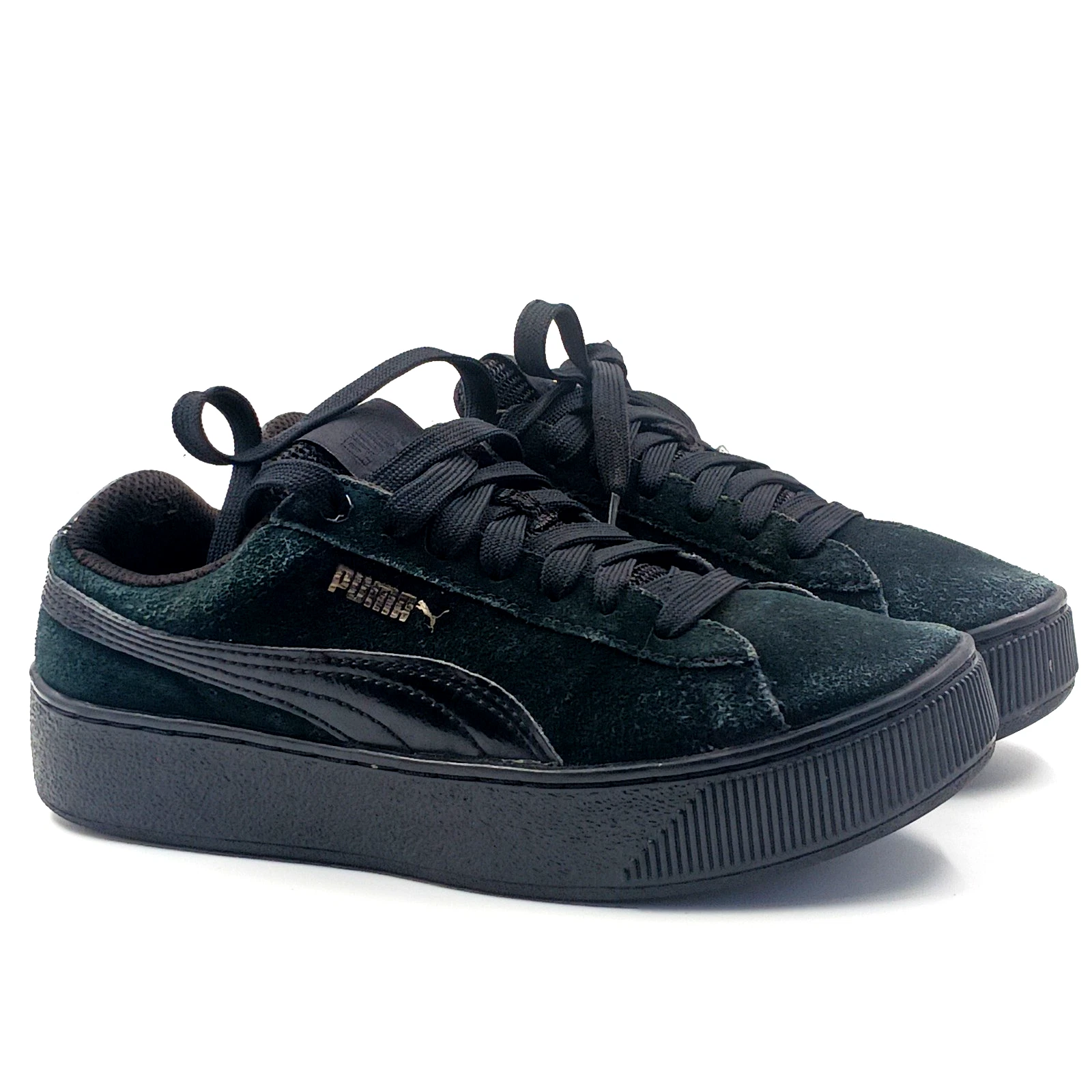 Scarpe donna PUMA nere su nere scamosciate con plateau Vikky 5 5