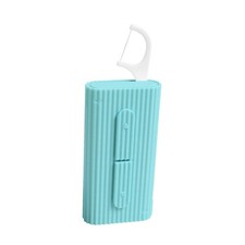 Blue Poratbel Travel Floss Pick Case,10 Count in Box,Ultra-Light Reusable Flo...