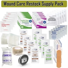 60 Item Wound Prep and Care First Aid Kit Refill. Ships from USA in 1 day!!
