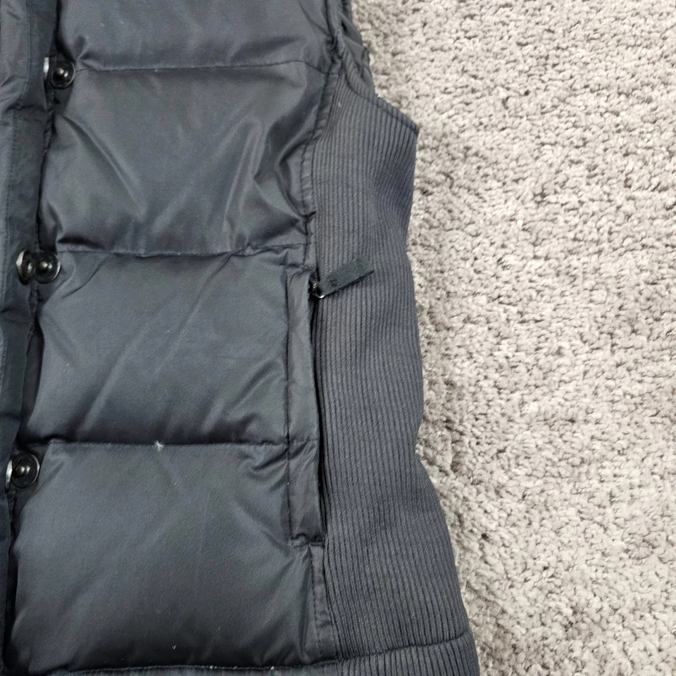 Chaleco DE COLECCIÓN Gap para Mujer XS Negro Abajo Puffer Bolsillos con Cremallera Completa Forrado Panel Acanalado Foto 2 de 4