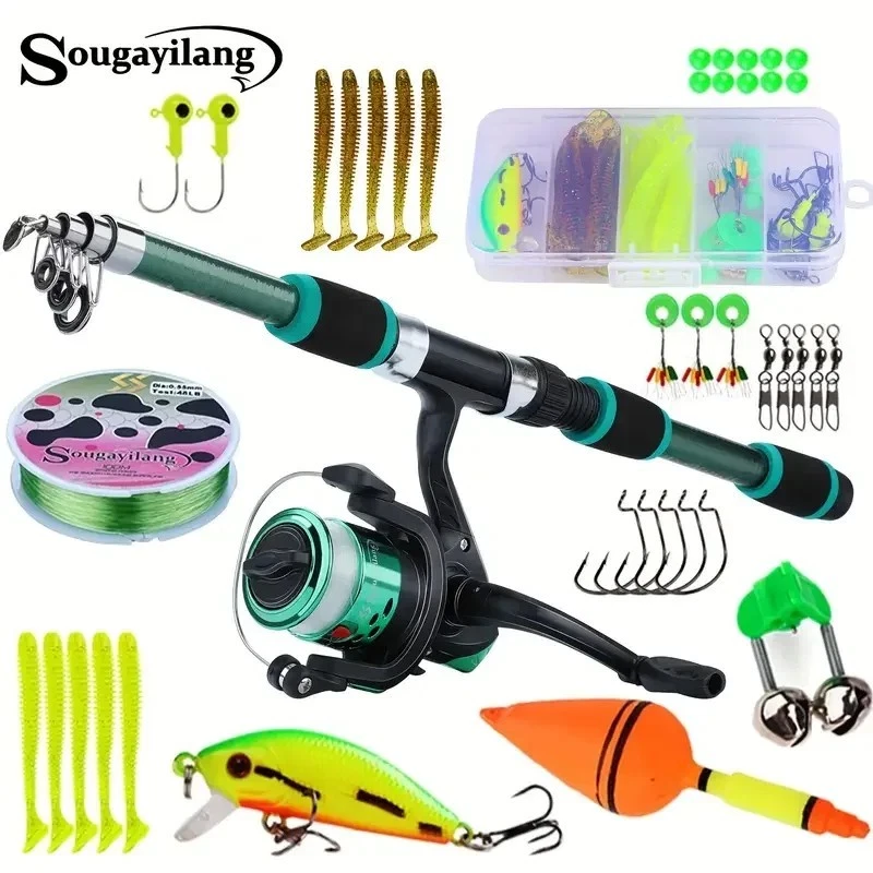 1.8M Telescopic Fishing Rod Reel Set Kit Portable Strong Summer Sea Outdoor Gift - Image 4 of 4