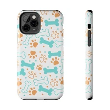 Dog Bones and Paws Phone Case | Tough Phone Case