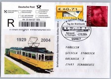 Gotha 2004 Thüringer Waldbahn Straßenbahn Tag der Briefmarke SST R-Brief