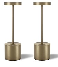 LED Cordless Table Lamps Set of 2, 5000mAh Portable Rechargeable Battery Bronze