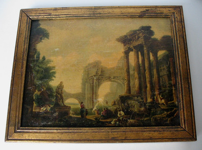 Pannini Roman Ruins Parma Italy Industry Promotion Give A Way Fake Oil Painting