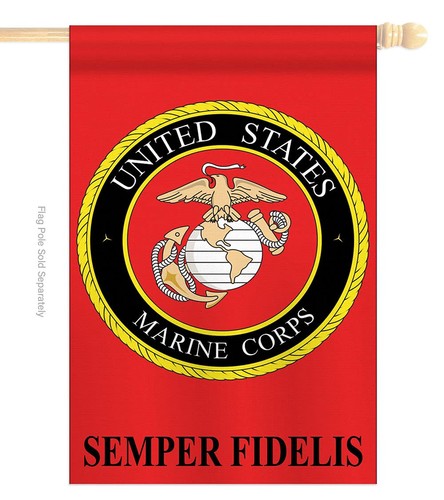 USMC Veteran Gartenflagge – Doppelseitig Bedruckt, Wetterfest, 33x47 Cm, Made In USA