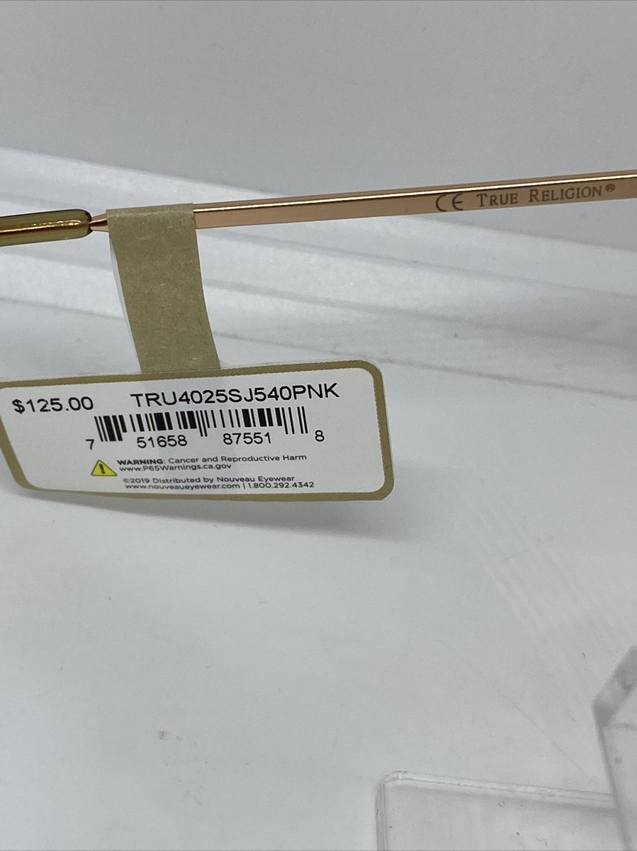 True Religion Sunglasses TRU4025SJ540PNK Rose Gold/Pink Sparkle 54