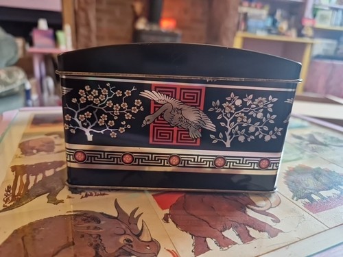 Vintage Geisha schwarz Metalldose - Bild 5 von 14