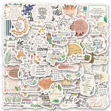 100 Pcs Christian Bible Stickers for Scrapbooking Bible Journaling Water Bottles