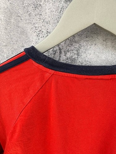 Adidas Originals 3-Stripes Red/Navy T-Shirt Crew Neck Tee Men's Size XL - Picture 8 of 14