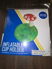 Inflatable Cup Drink Holder Red Top Mushroom 7.87 in x 7.87 in x 9 in Water Pool
