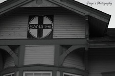 Digital image picture background black and white railroad depot photo by Paige