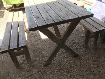 Timber Outdoor Table And Seats Outdoor Dining Furniture Gumtree