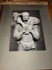 Vintage Moschophoros Detail Mounted Greek Sculpture Photo Athens Acropolis Museu