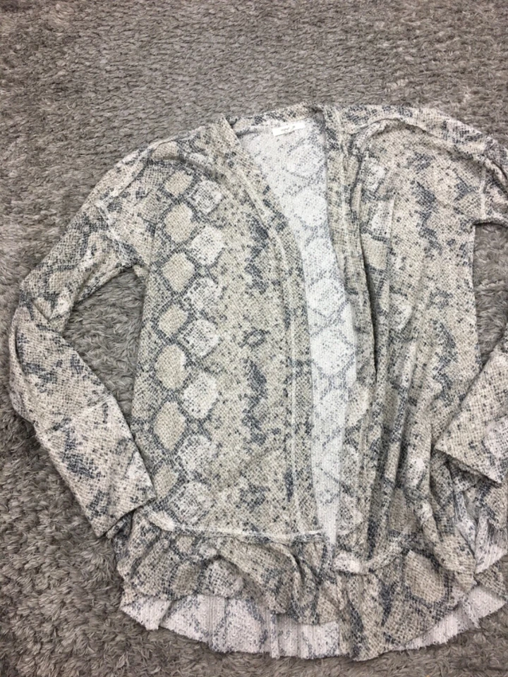 Cárdigan Maurices Mujer Talla Pequeña Gris Estampado Animal Elástico Frente Abierto Foto 3 de 4