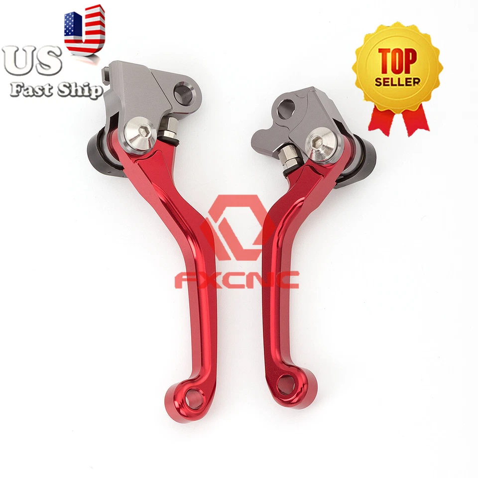 Рычаг сцепления поворотного грязевого тормоза с ЧПУ для Honda CRF150F 2003-2017 16 15 14 13 12 красный - Изображение 3 из 4