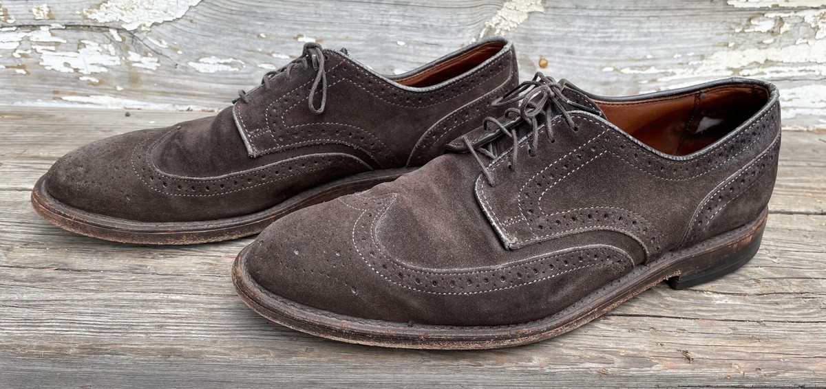 Allen Edmonds Brown Suede Wingtip Oxfords Allen Edmonds Wingtip Suede Men main image 2