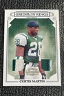 🔥CURTIS MARTIN 2007 GRIDIRON KINGS DUAL 4 COLOR PATCH GAME USED JERSEY CARD🔥