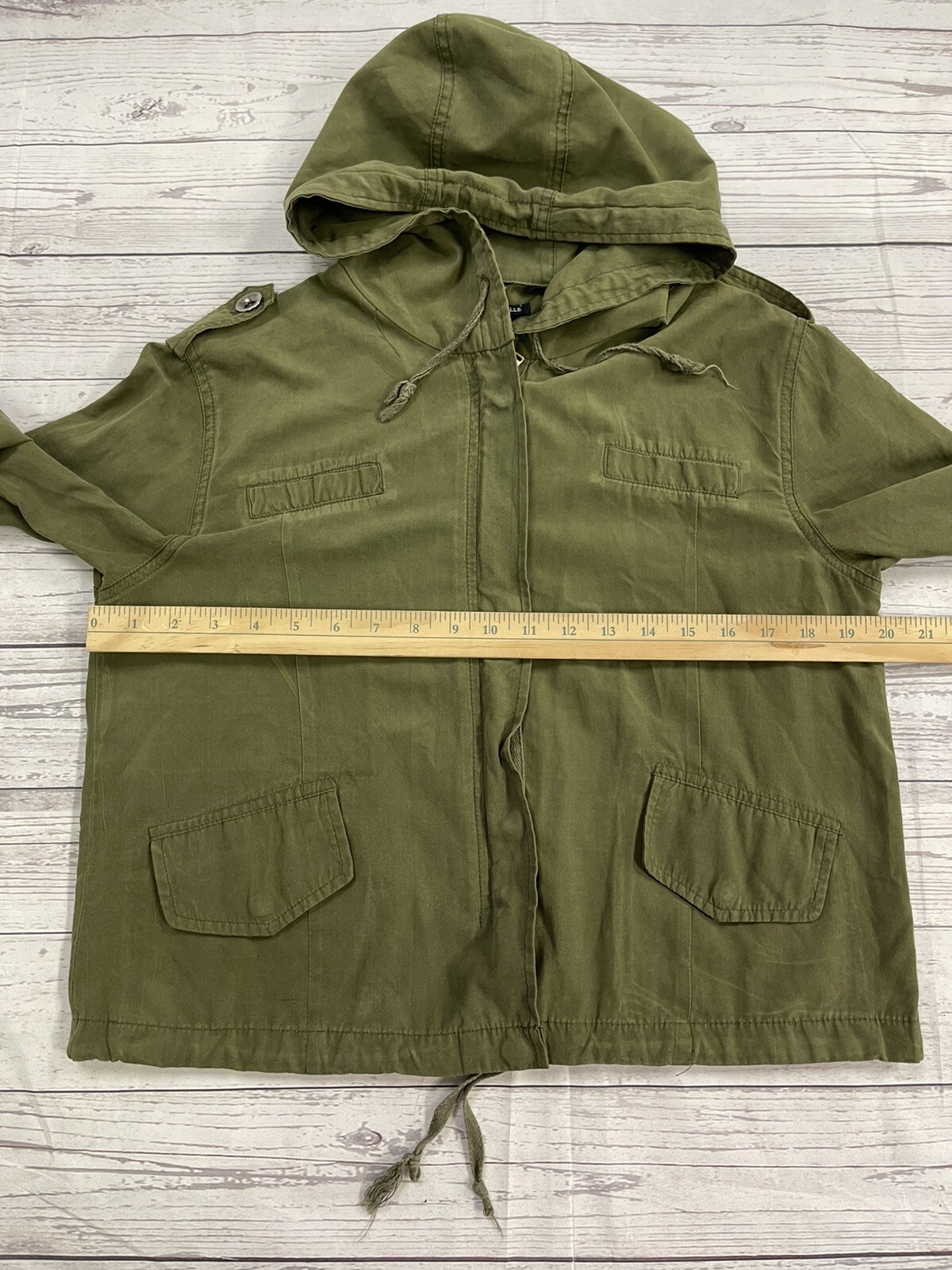 Brandy Melville Utility Army Cargo Jacket Olive Green… Gem
