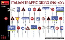 Italian Traffic Signs 1930-40's 1:35 Plastic Model Kit MINIART