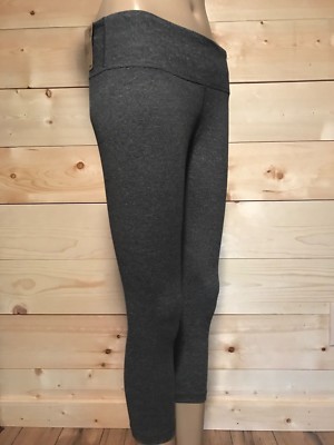 REEBOK Women Capri legging BLACK GRAY STRIPE SMALL Yoga S $60