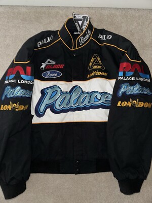 Palace Skateboards Fast Cotton Jacket Black White Medium In Hand