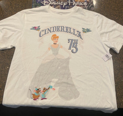 size ''L'' 2025 Disney Parks Cinderella 75th Anniversary Adult T-Shirt LARGE NWT