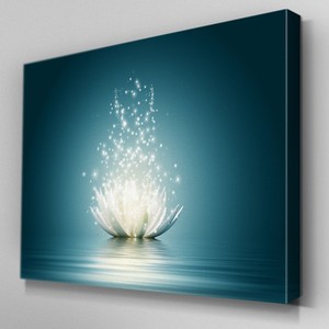 Fl317 Dazzling Lotus Flower Canvas Wall Art Framed Picture Print Ebay