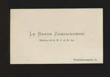 Visitenkarte Le Baron Ziemialkowski  (H49)