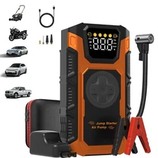 7000A Car Jump Starter With Air Compressor Pack Booster 12V Power Bank With Case