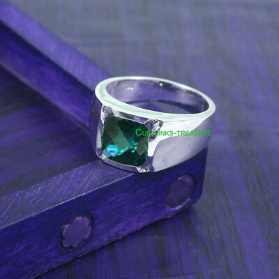 Natural London Blue topaz Gemstone with 925 Sterling Silver Ring For ...