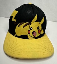 Pok mon Pikachu 2016 Nintendo Game Black Yellow Snapback OSFM Hat Embroidered