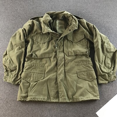 VTG US Military Field Coat OG 107 Mens Medium Reg Green Cold 