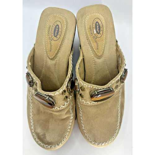 Dr. Scholls Suede Clogs Women's Size 8 Tortoiseshell Jewels Boho Hippie Lagen - Picture 5 of 7