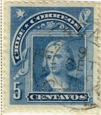 Chile Famous Explorer Columbus Colon classic stamp 1905 #71