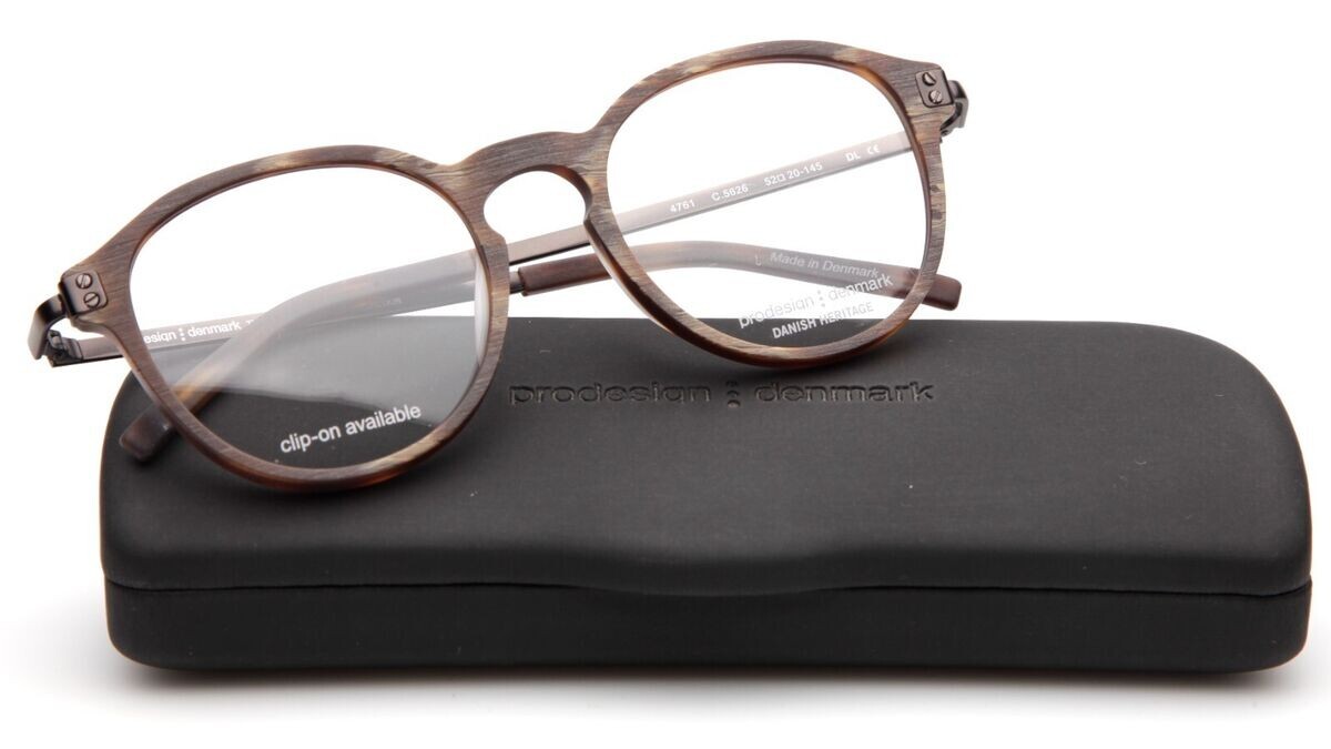Lunettes de vue rondes rétro Prodesign Denmark marron pour un style working girl chic