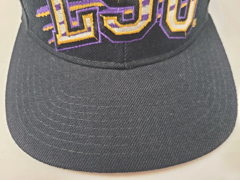 Vintage LSU Tigers Zephyr Graf-X Fitted 6 7/8 Hat Cap Wool Blend Men NCAA Black - Image 3 of 4
