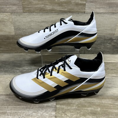 Adidas GameMode FG TeamGeist Soccer Cleats Men's 6.5 White Gold