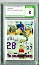 2016 Topps Heritage Nolan Arenado/ Trevor Story Combo Cards Colorado Crush CSG 8