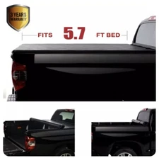 Soft Roll-Up Tonneau Cover For 2009-2018 Dodge Ram 19 Classic Fleetside Bed 5'7"