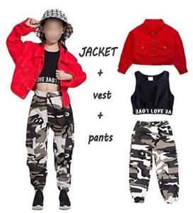 Girl Hip Hop Jazz Dance Costume Chic Street Dance Wear Outfit