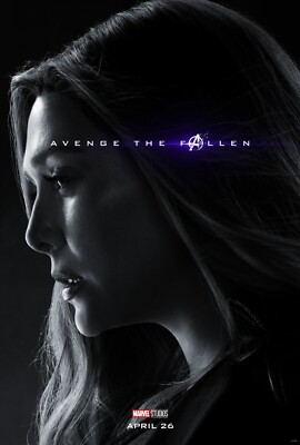 2019 Marvel The Avengers Endgame War Poster 11X17 Wanda Scarlett