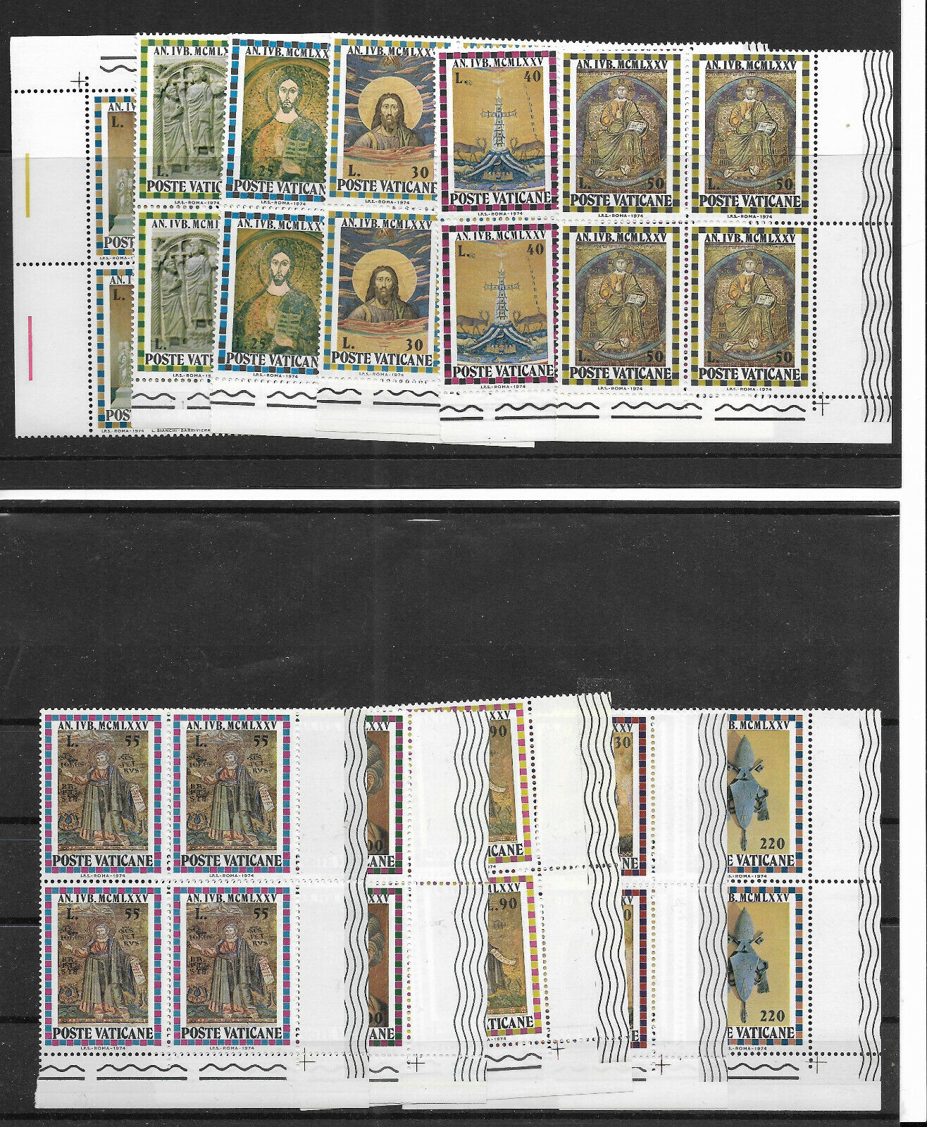 (FO0162) Vatican Blocks of Four MNH : 1974 Holy Year