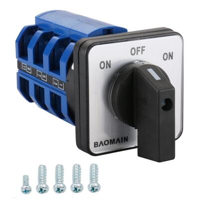 Baomain 63a Momentary Rotary Cam Changeover Switch 660v 3-pole 3-position 12 ...